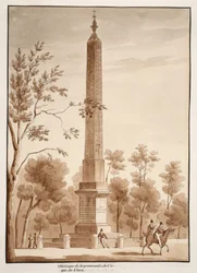 De Passeggiata Obelisk, van het Circus van Flora, 1833